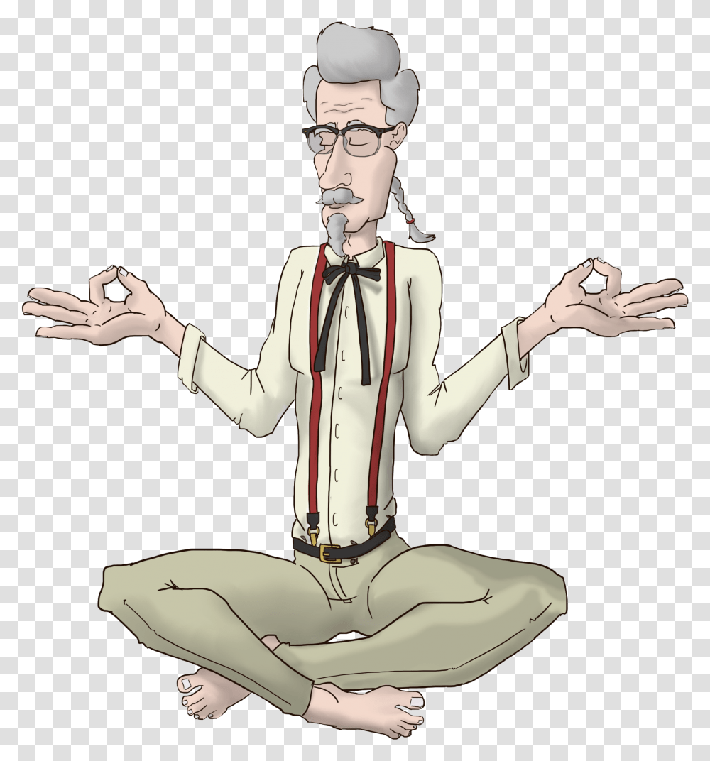Colonel Sanders Clean Lines For Yoga, Performer, Person, Human, Magician Transparent Png