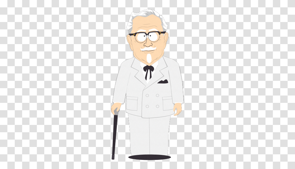 Colonel Sanders South Park, Apparel, Suit, Overcoat Transparent Png