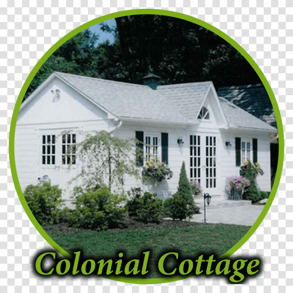 Colonial Cottage Circle Yard, Grass, Plant, House, Housing Transparent Png