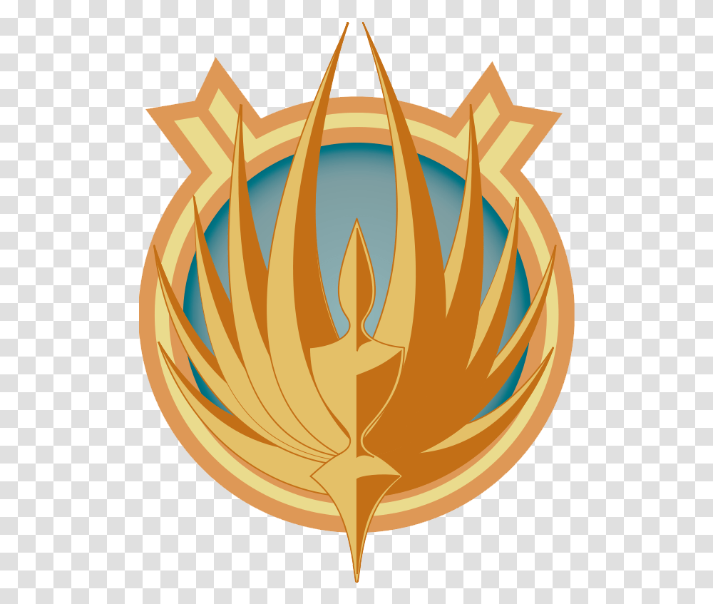 Colonial Emblem United Colonies Of Kobol, Gold, Outdoors, Nature, Lighting Transparent Png