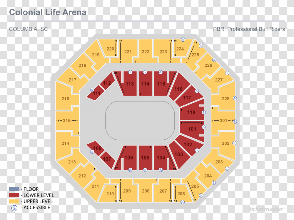 Colonial Life Arena Detailed Seating Download Circle, Building, Stadium, Field Transparent Png
