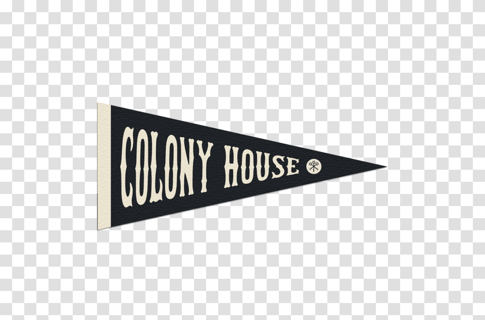 Colony House Pennant, Triangle, Arrow, Sign Transparent Png