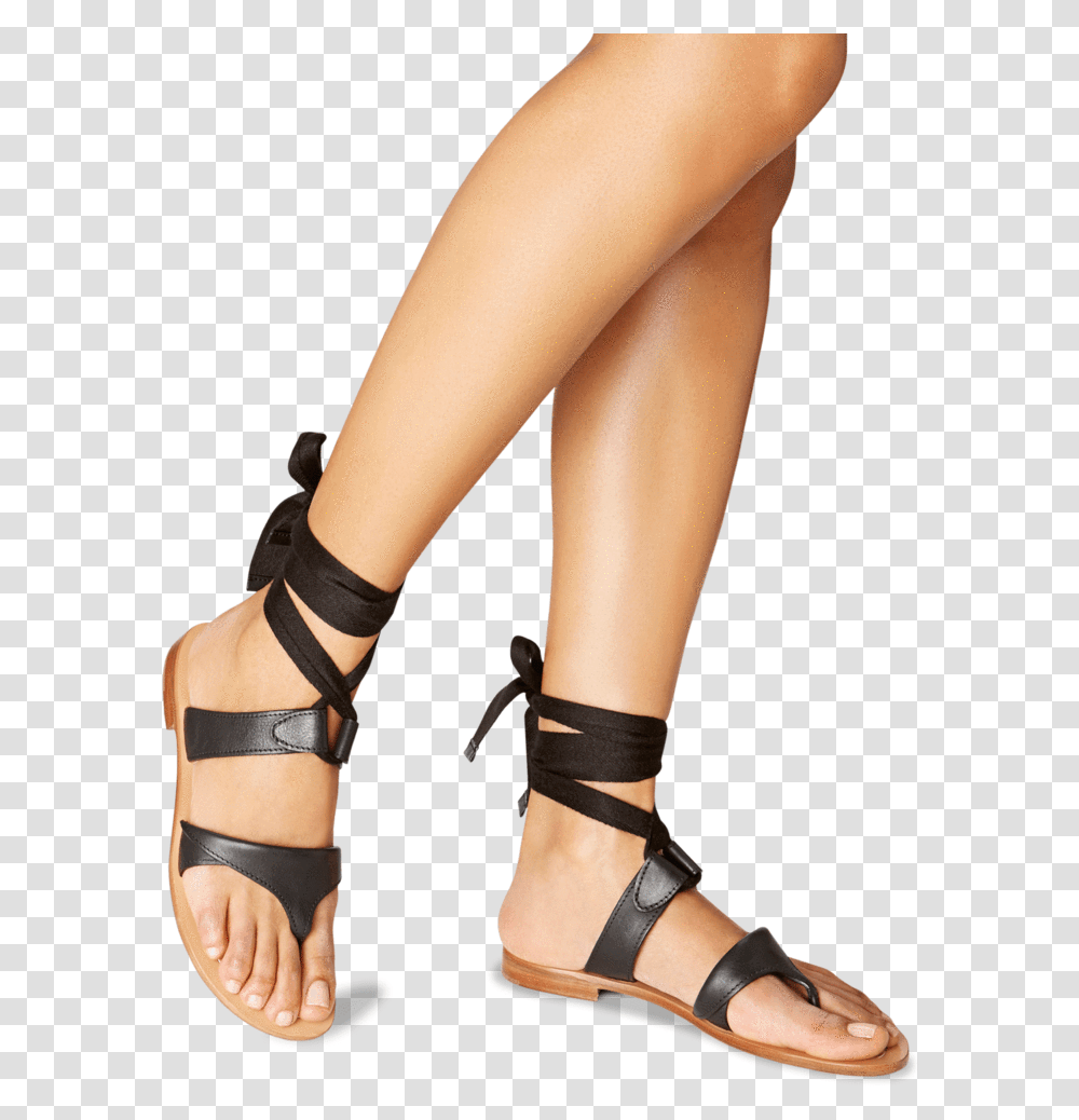 Color Black Vachetta Black Grear Sandals Sarah Flint, Apparel, Person, Human Transparent Png