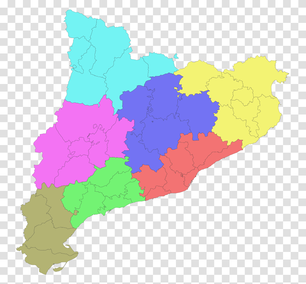 Color Blank Map Of Cataloniasrc Https Comunitats Autonomes De Catalunya, Diagram, Plot, Atlas, Person Transparent Png