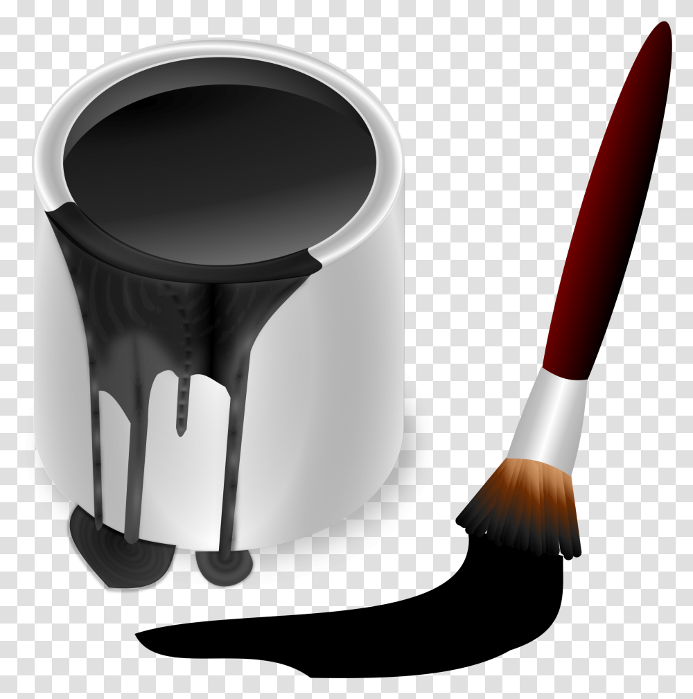 Color Bucket Black Clip Arts Bucket Of Black Paint, Tool, Brush, Toothbrush Transparent Png