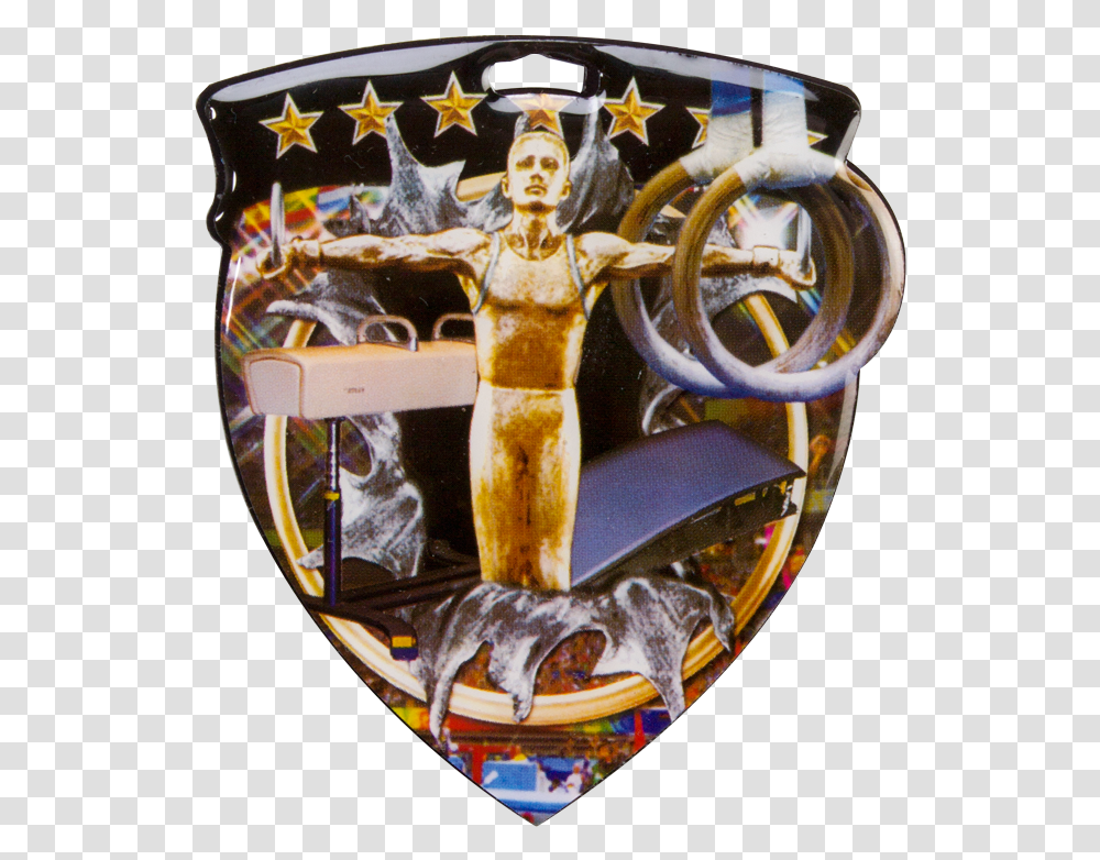 Color Burst Medal For Gymnastics Events Badge, Sculpture, Glass Transparent Png
