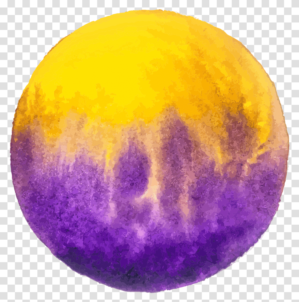 Color Circle Watercolour Yellow Free Vector Graphic On Pixabay Yellow And Purple Circle, Sphere, Moon, Outer Space, Night Transparent Png