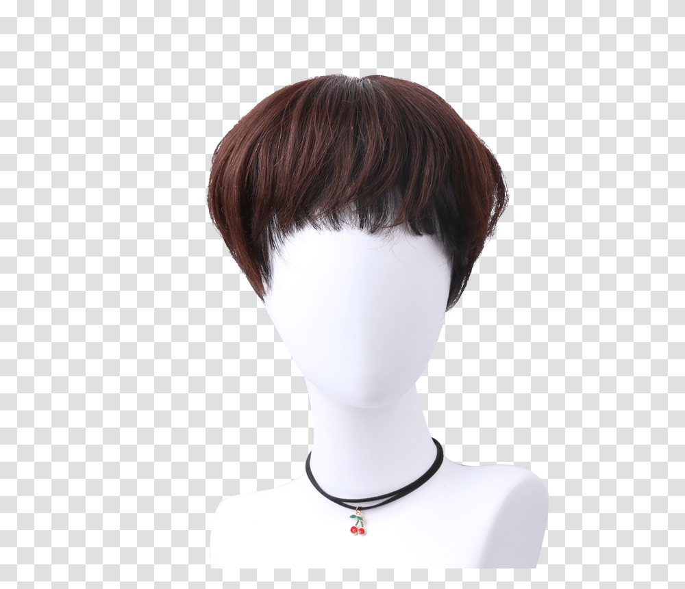 Color Classification With Fringe Black Net Dark Brown Hair Fringe, Person, Human, Head, Necklace Transparent Png