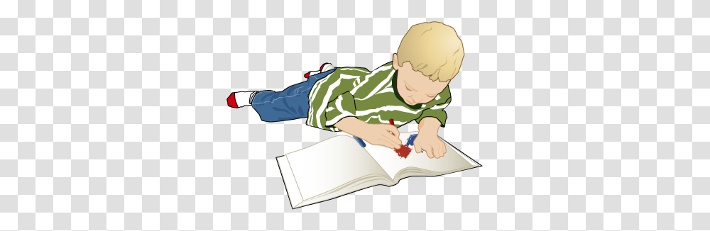 Color Clipart Child, Person, Human, Reading, Baby Transparent Png