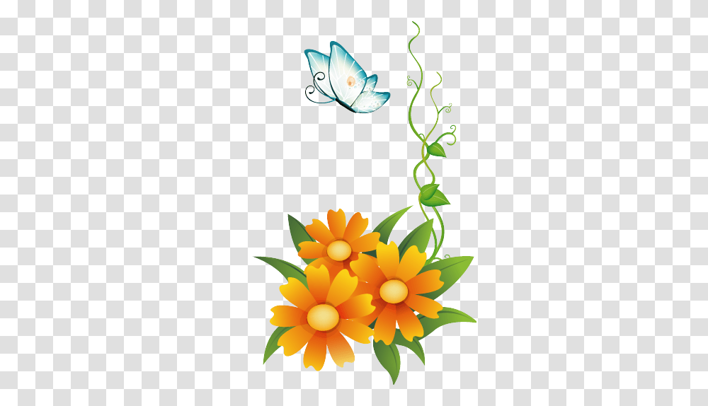Color Clipart Flower Butterfly, Floral Design, Pattern, Plant Transparent Png