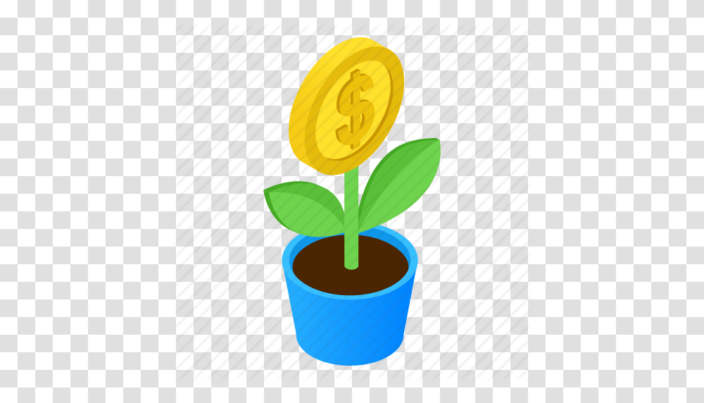 Color Dollar Green Growth Money Plant Tree Icon, Lollipop, Candy, Food, Tulip Transparent Png