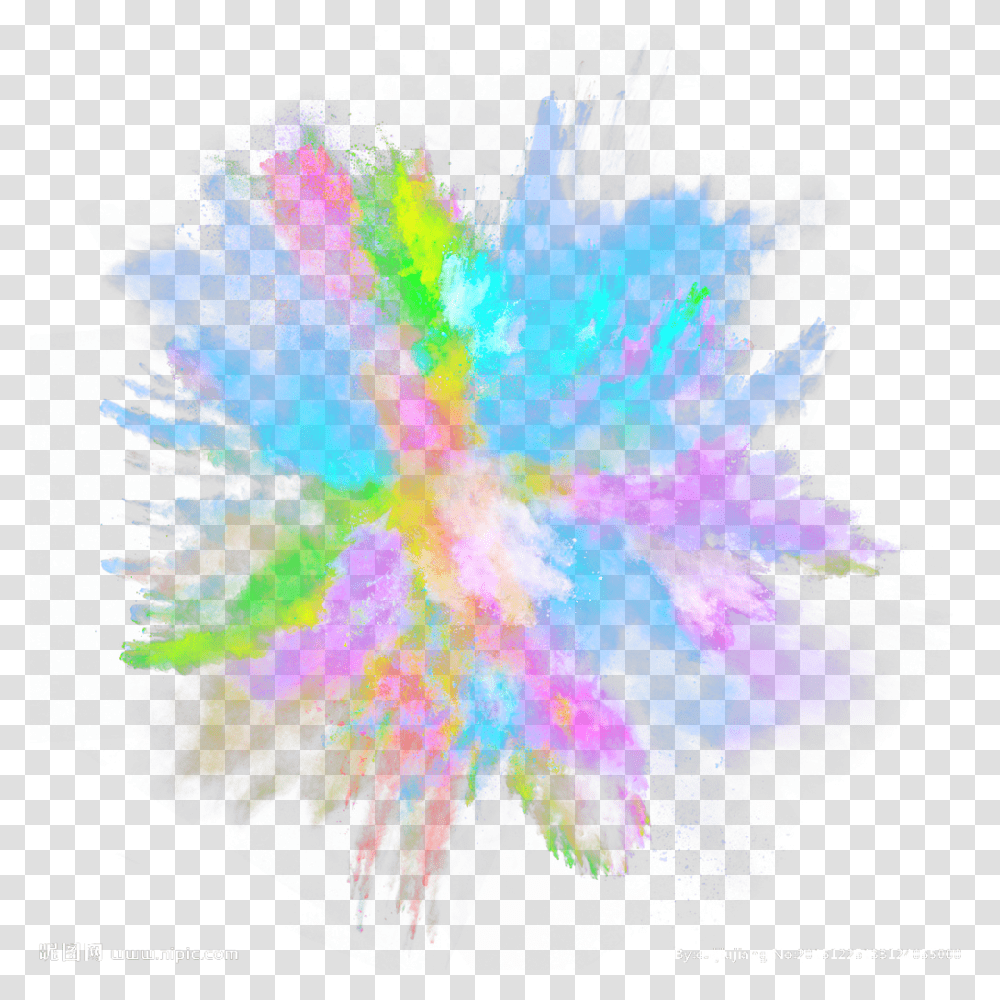 Color Dust Explosion De Colores, Ornament, Pattern, Fractal, Bonfire Transparent Png
