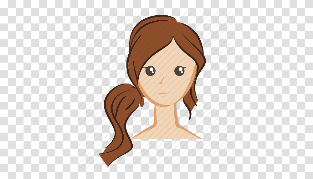Color Emoji Face Girl Hair Head Woman Icon, Label, Helmet Transparent Png
