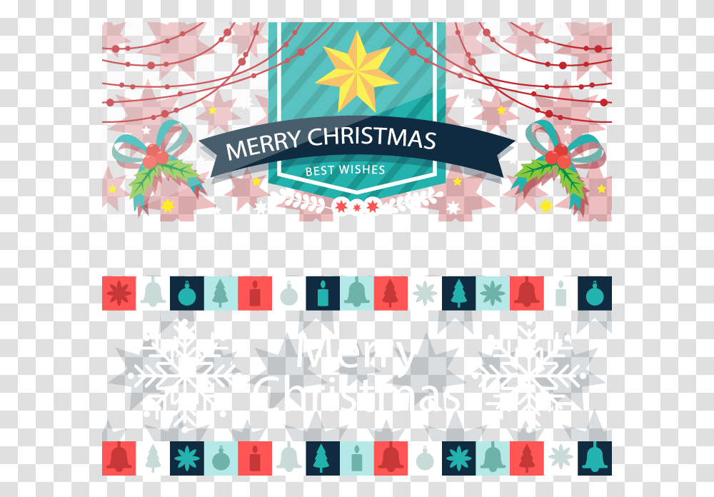 Color Flat Christmas Banners Download Graphic Design, Poster, Advertisement, Flyer, Paper Transparent Png