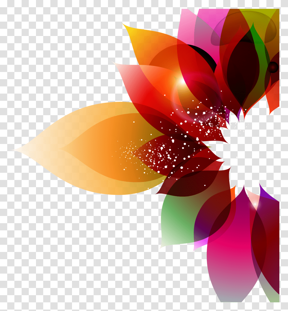 Color Flower Abstract Art Floral Design Abstract Flower Vector, Plant, Graphics, Petal, Pattern Transparent Png