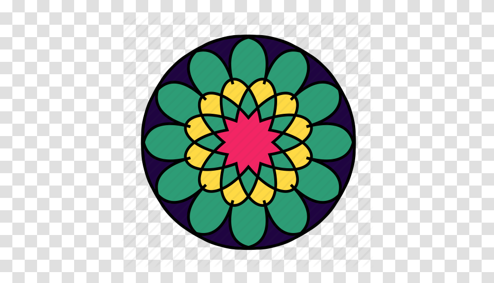 Color Flower Hindu Indian Mandala Yoga Zen Icon, Pattern, Ornament Transparent Png