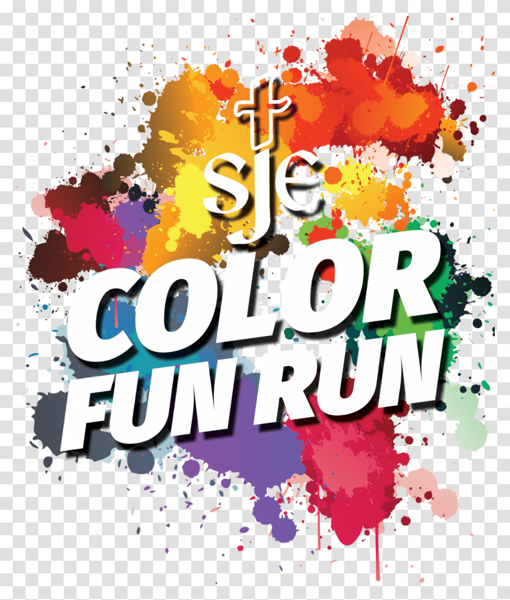 Color Fun Run Logo Color Fun Run Text, Advertisement, Poster, Flyer, Paper Transparent Png