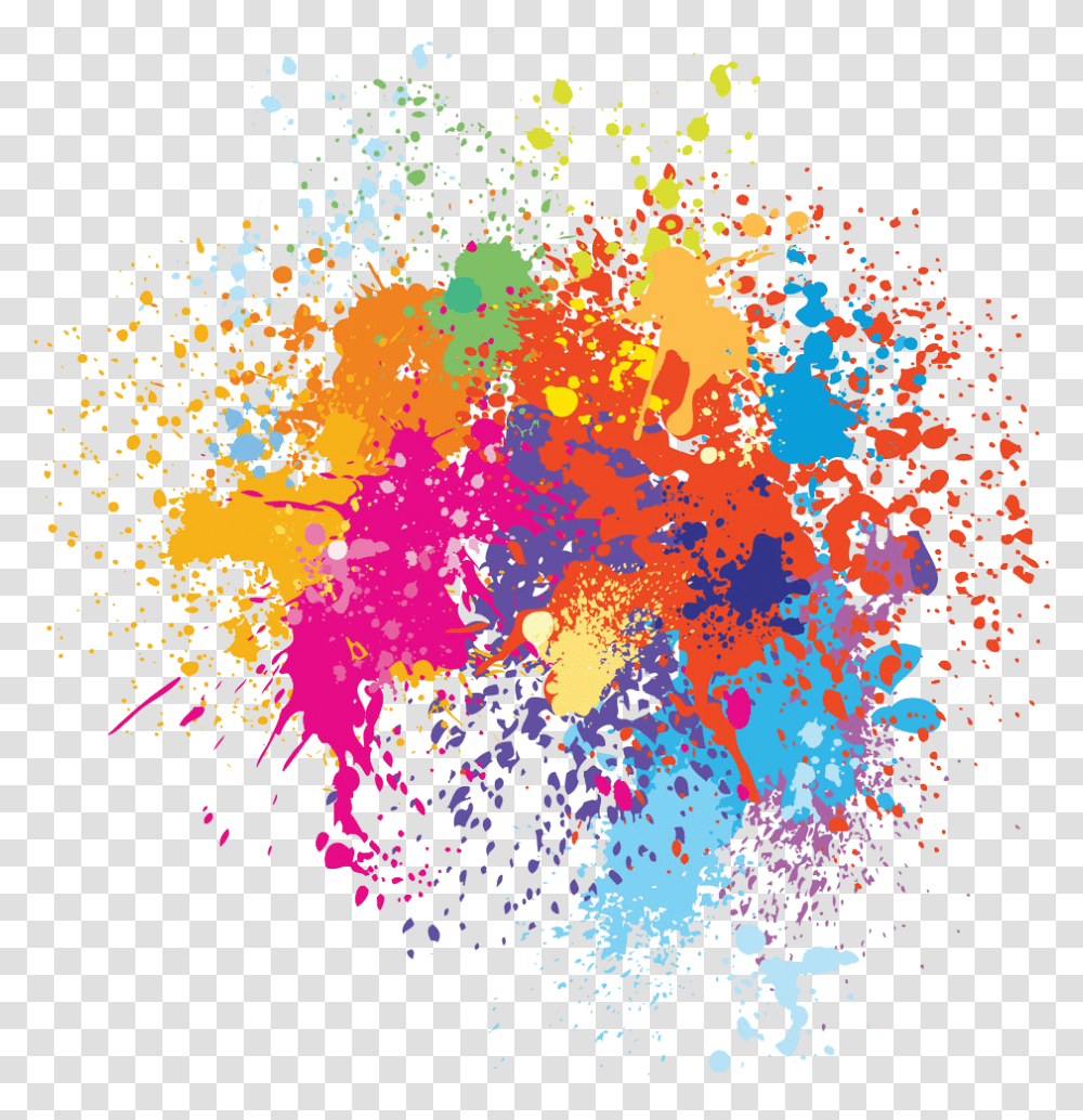 Color Illustration Watercolor Painted Spray Painting Color Spray Paint, Paper, Confetti Transparent Png