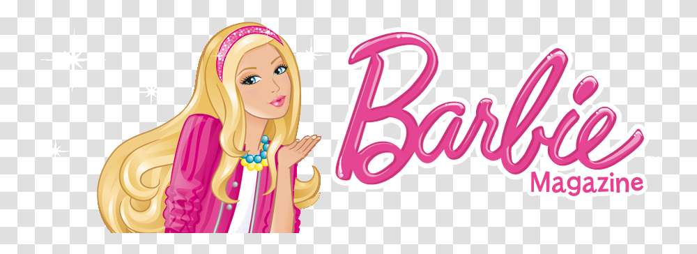 Color In With Barbie News Logo Barbie, Person, Purple, Figurine Transparent Png