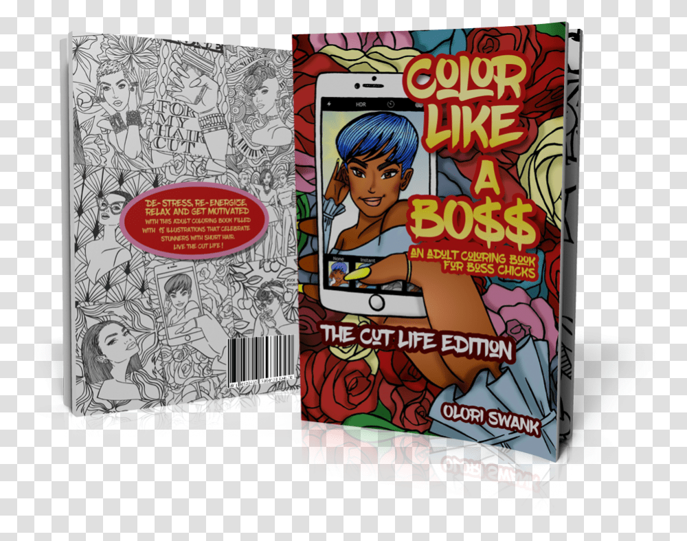 Color Like A Boss Comic Book, Label, Poster, Advertisement Transparent Png