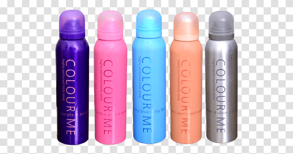 Color Me Spray, Bottle, Cosmetics, Cylinder, Water Bottle Transparent Png