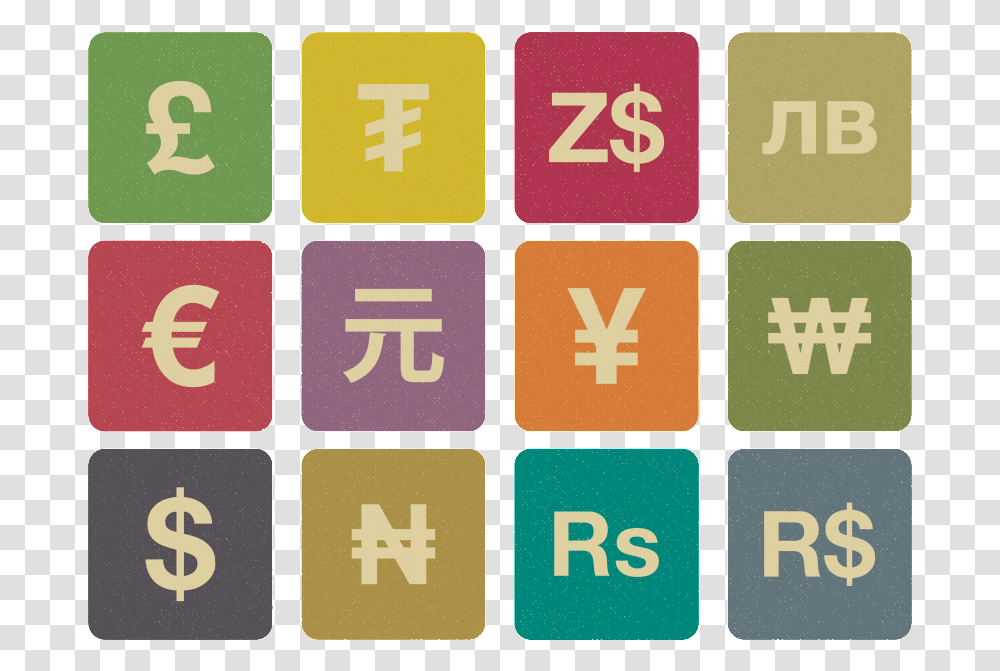 Color Money Unit Small Icon Icon Vintage Social Media, Number, Word Transparent Png
