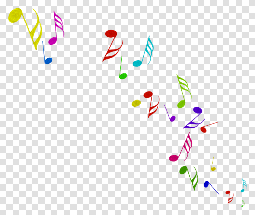 Color Music Notes, Paper, Confetti Transparent Png