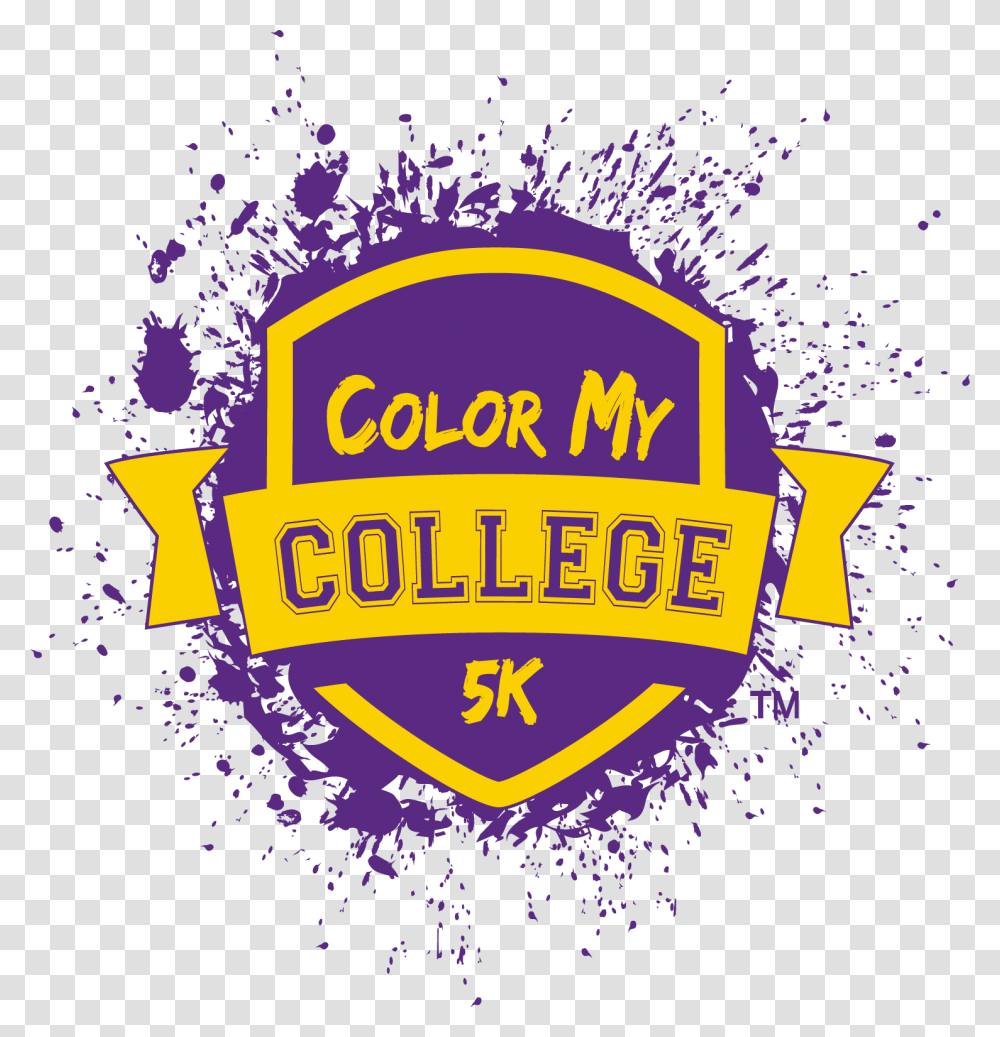 Color My College 5k Illustration, Logo, Trademark, Badge Transparent Png