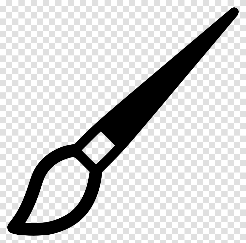 Color Paint Brush Icon Free Download, Cutlery, Blade, Weapon, Weaponry Transparent Png