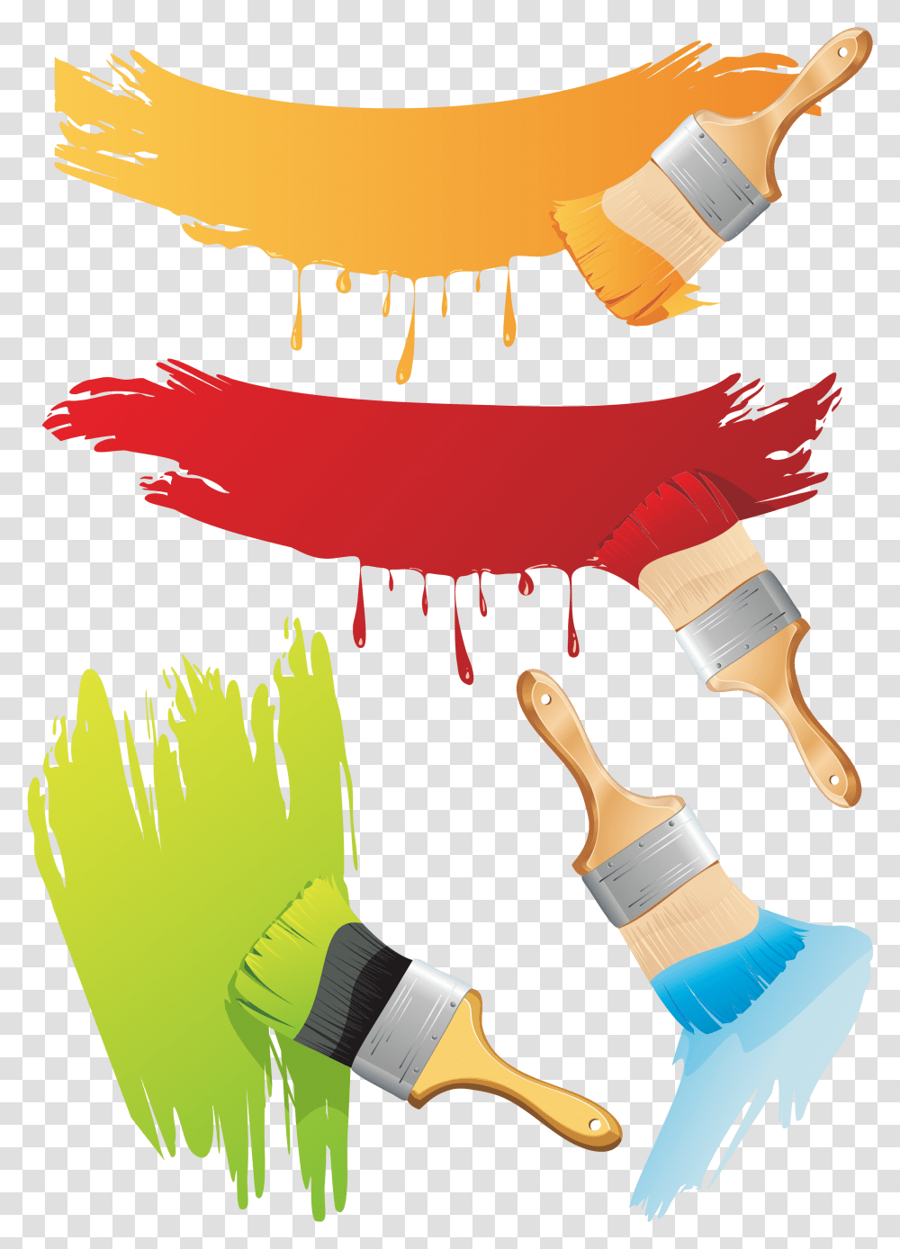 Color Paint Brush Vector Paint Brush Vector, Person, Human, Hand Transparent Png