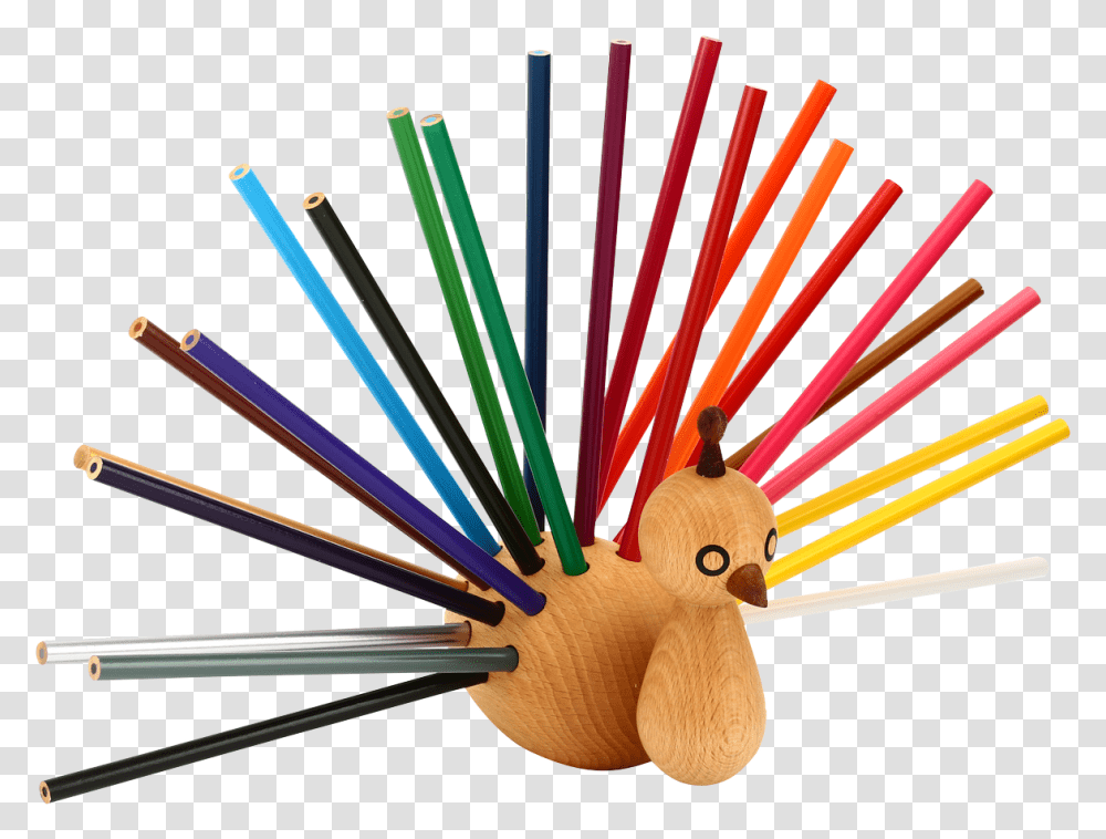 Color Pencils Colouring Pencil Holder Peacock, Brush, Tool, Incense, Sport Transparent Png