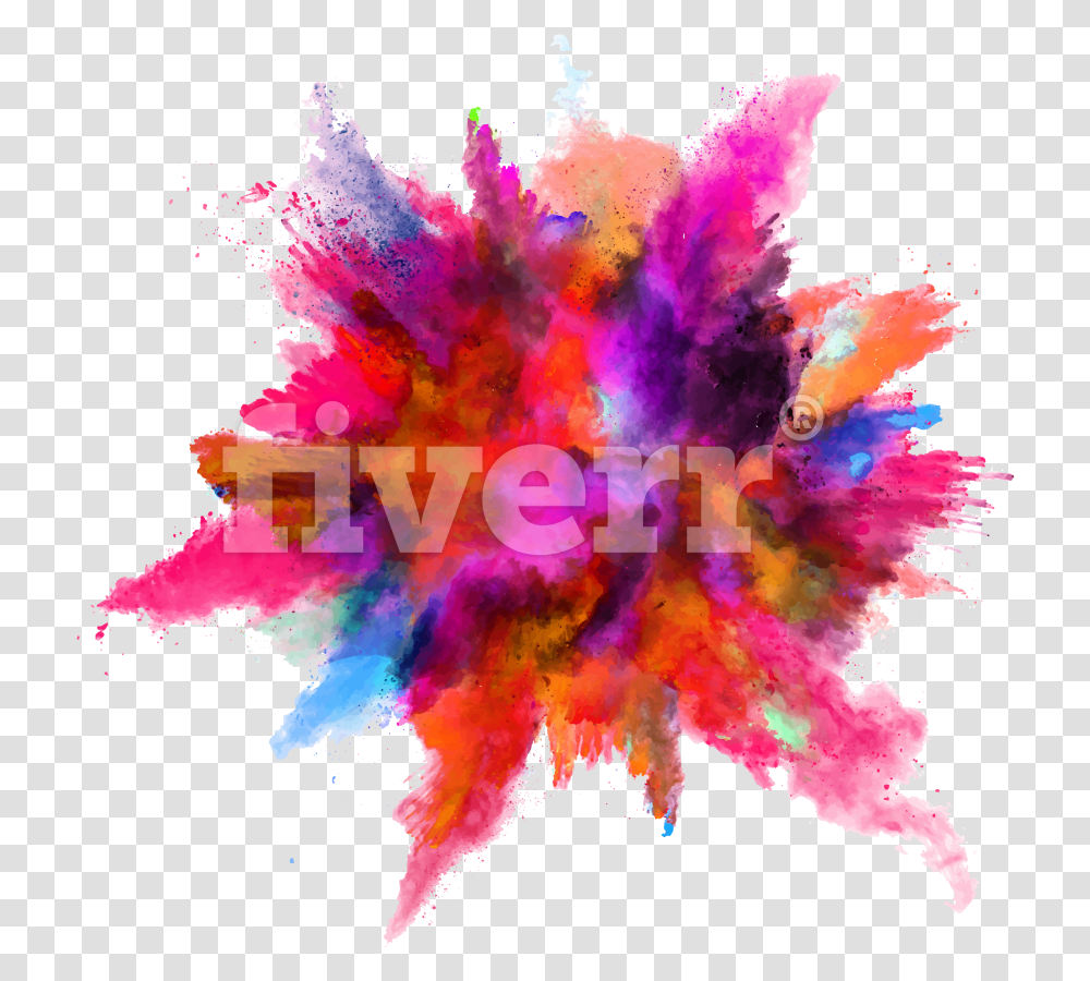 Color Powder Explosion Download Color Splash, Pattern, Ornament, Fractal Transparent Png