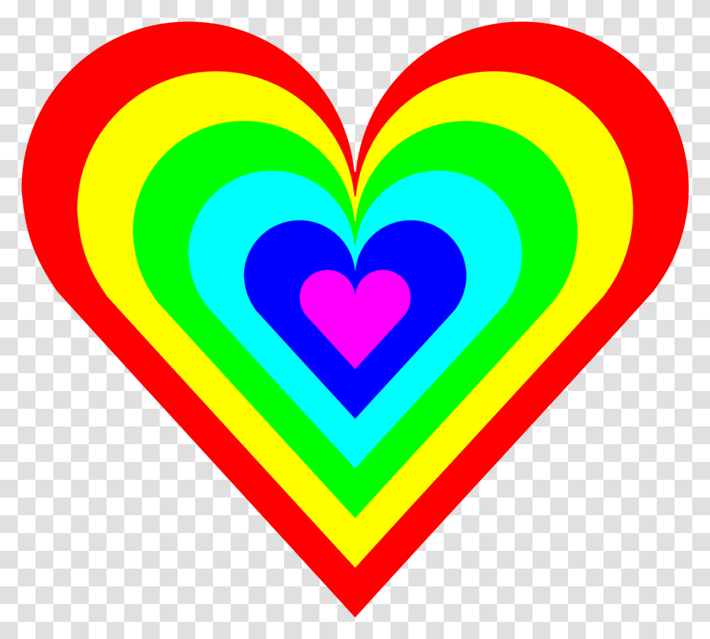 Color Rainbow Heart Clip Art Heart Watercolor Download Colorful Heart Clip Art, Rug, Light, Dynamite, Bomb Transparent Png