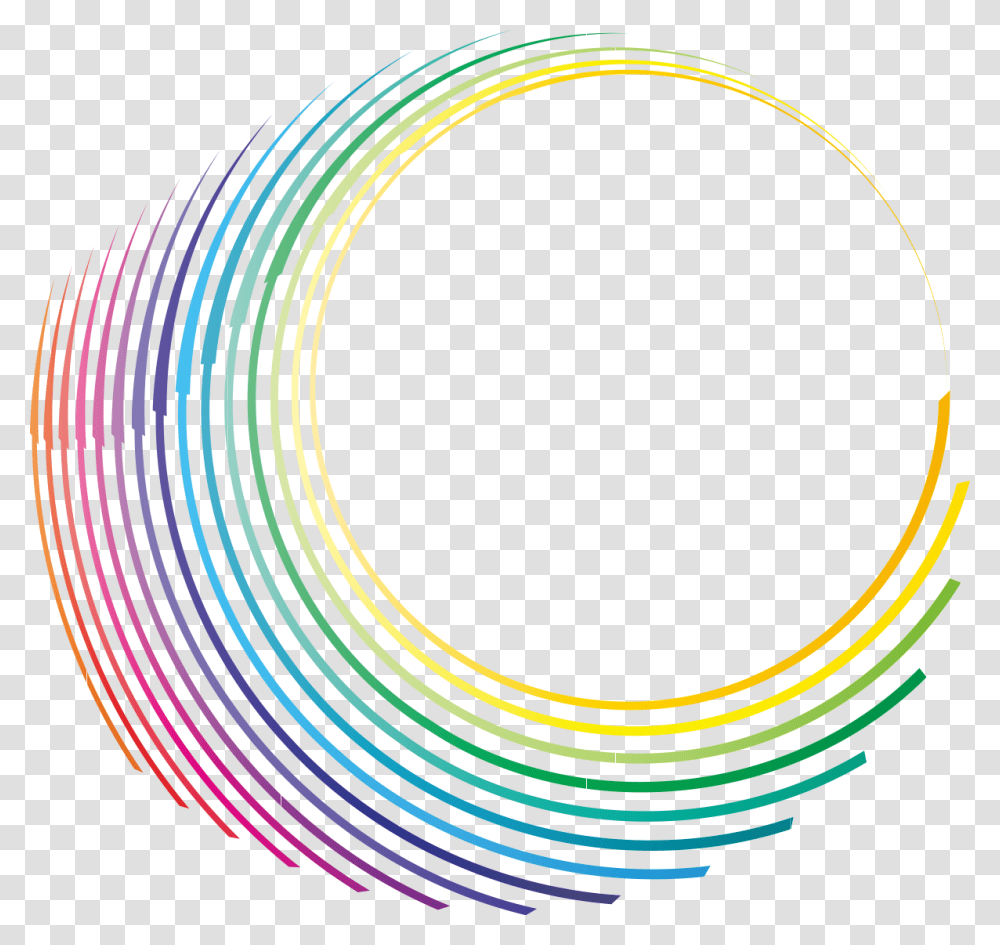Color Shading Lines Transprent Circle, Tape, Spiral Transparent Png