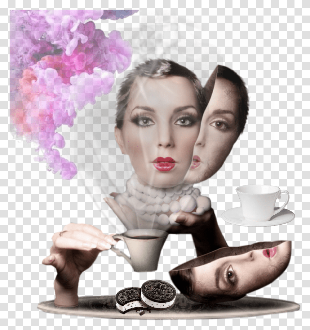 Color Smoke Download Color Smoke, Coffee Cup, Pottery, Person, Human Transparent Png