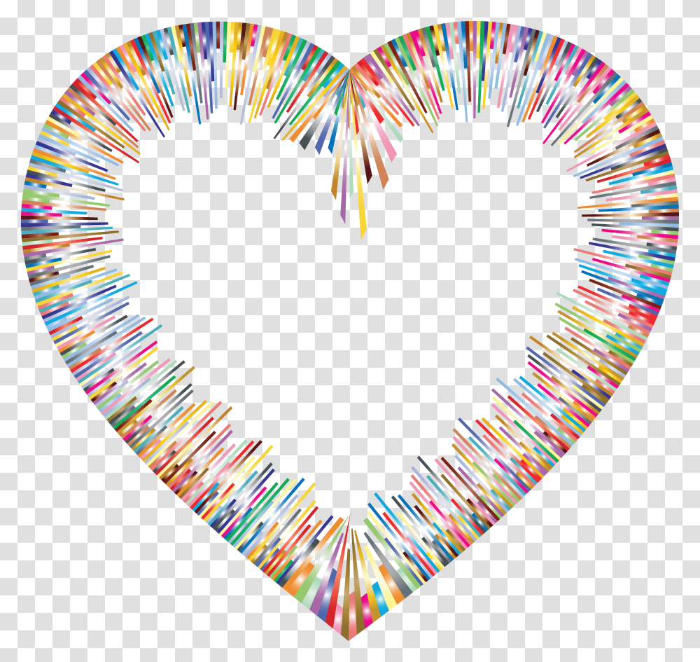 Color Spectrum Heart Shape Image, Rug, Pattern Transparent Png