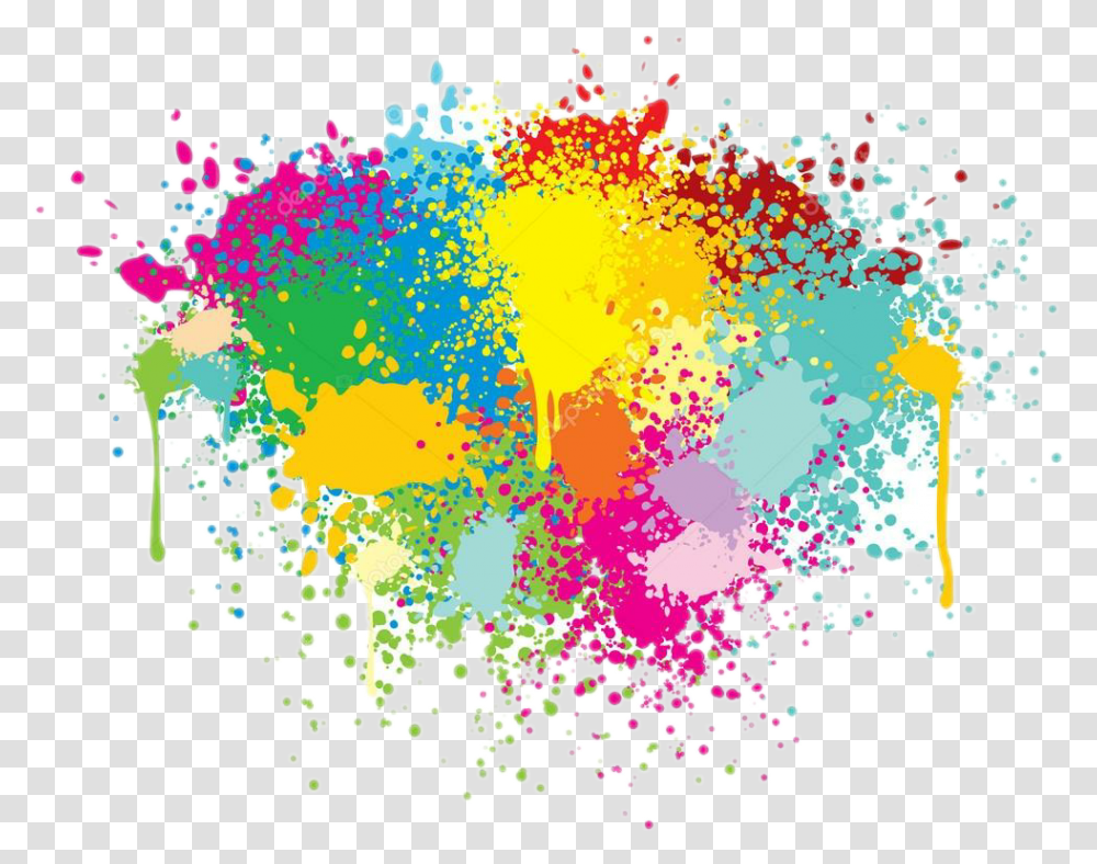 Color Splash Hd Vector Paint Splash, Plot, Doodle Transparent Png