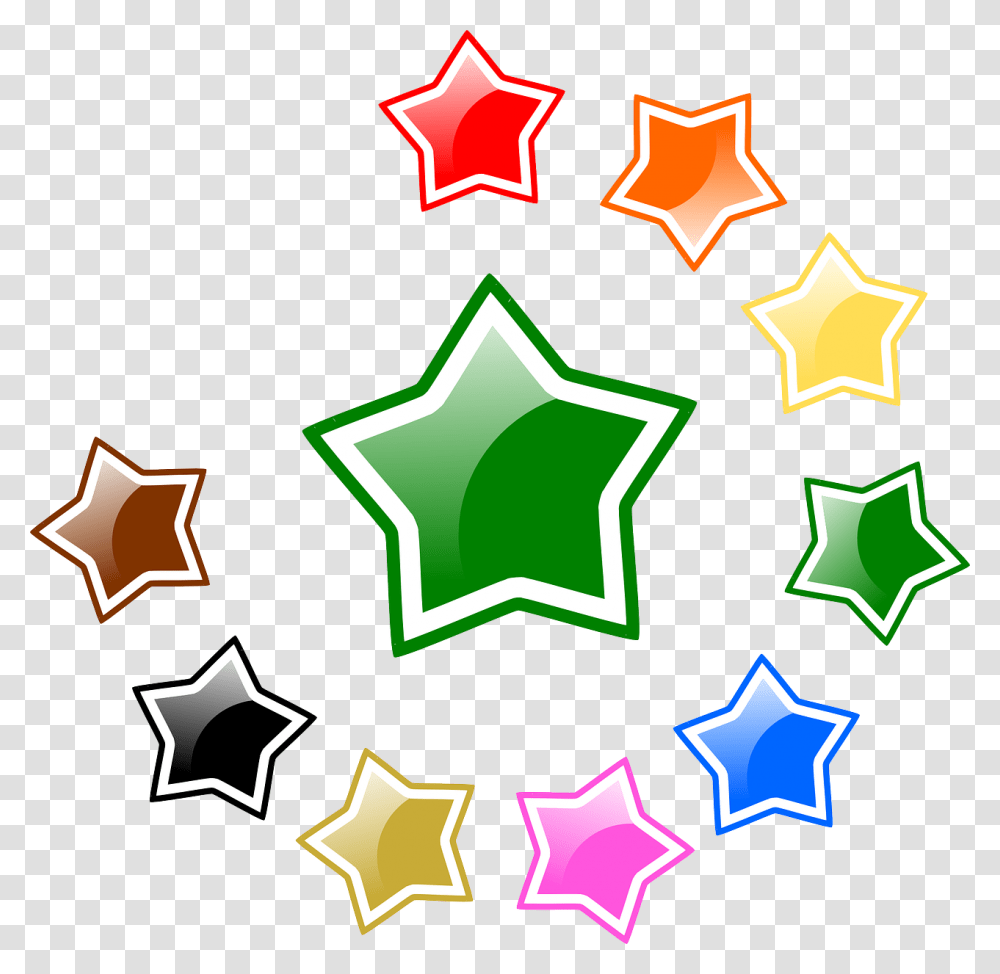Color Star Heart, Star Symbol Transparent Png