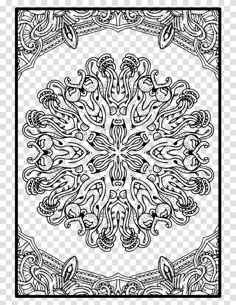Color The Mandala By Being Yourself Circle, Gray, World Of Warcraft Transparent Png