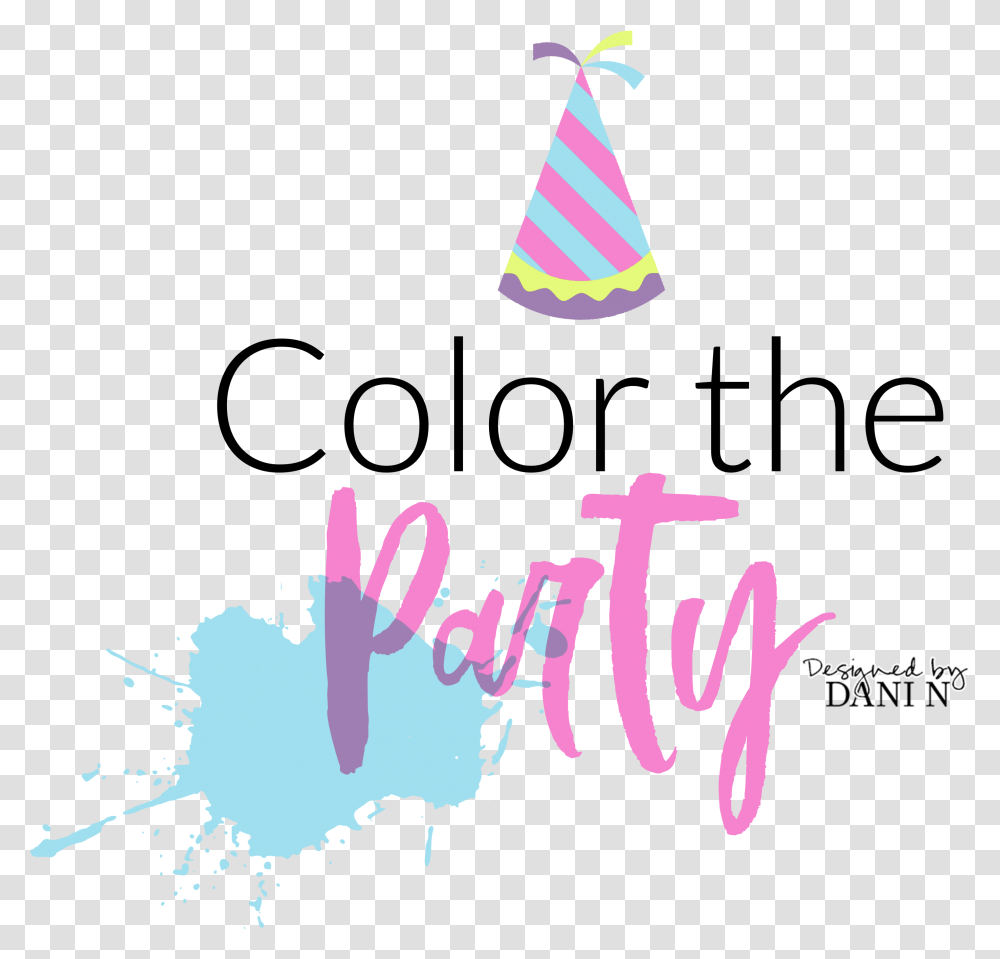 Color The Party Valentine, Apparel, Party Hat Transparent Png