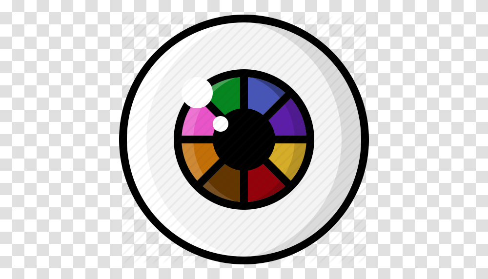 Color Wheel Eye Eyeball Eyesight Rainbow Vision Icon, Clock Tower, Architecture, Building, Life Buoy Transparent Png