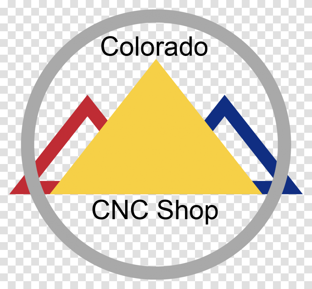 Colorado Cnc Shop Circle, Label, Triangle, Logo Transparent Png