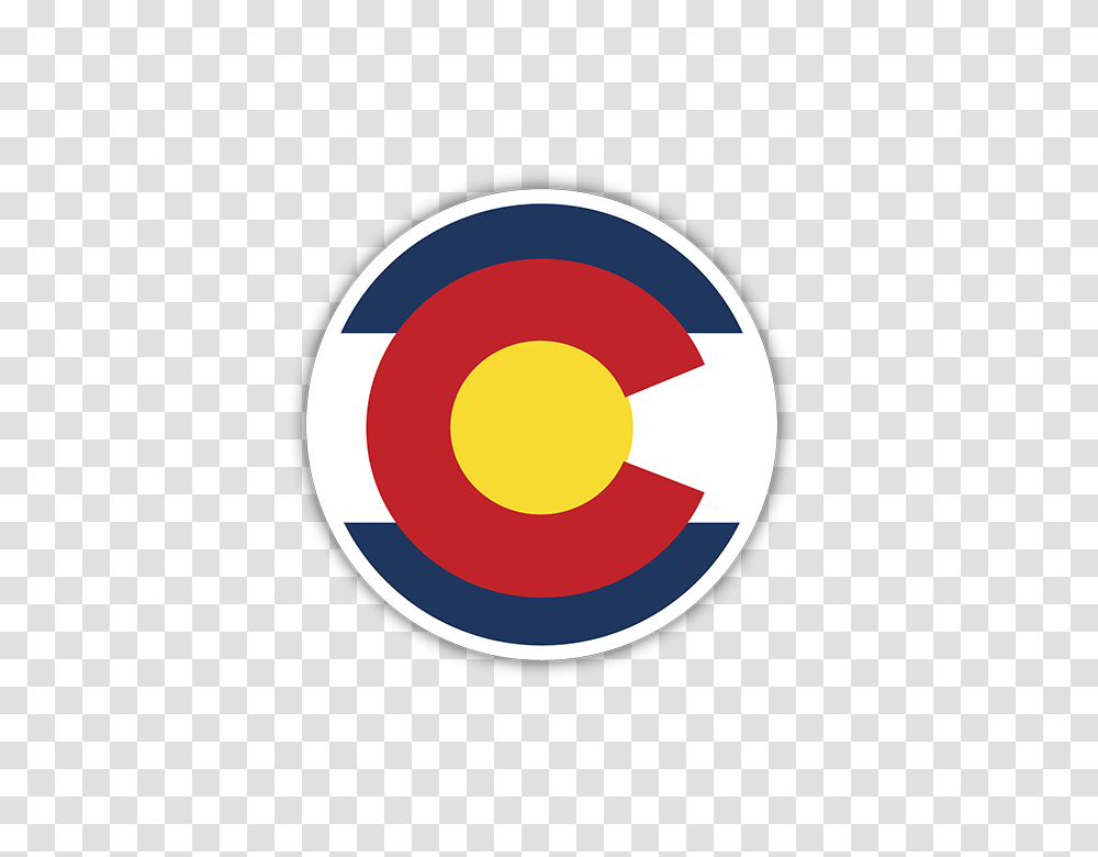Colorado Flag Circle Bumper Sticker, Logo, Label Transparent Png