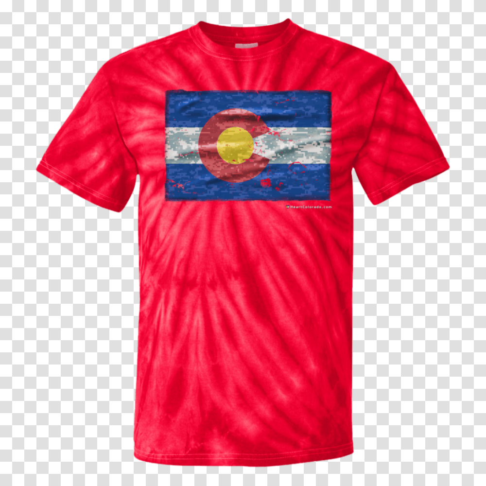 Colorado Flag Digital Camo Youth Tie Dye T Shirt Heart Colorado, Apparel, T-Shirt, Plant Transparent Png