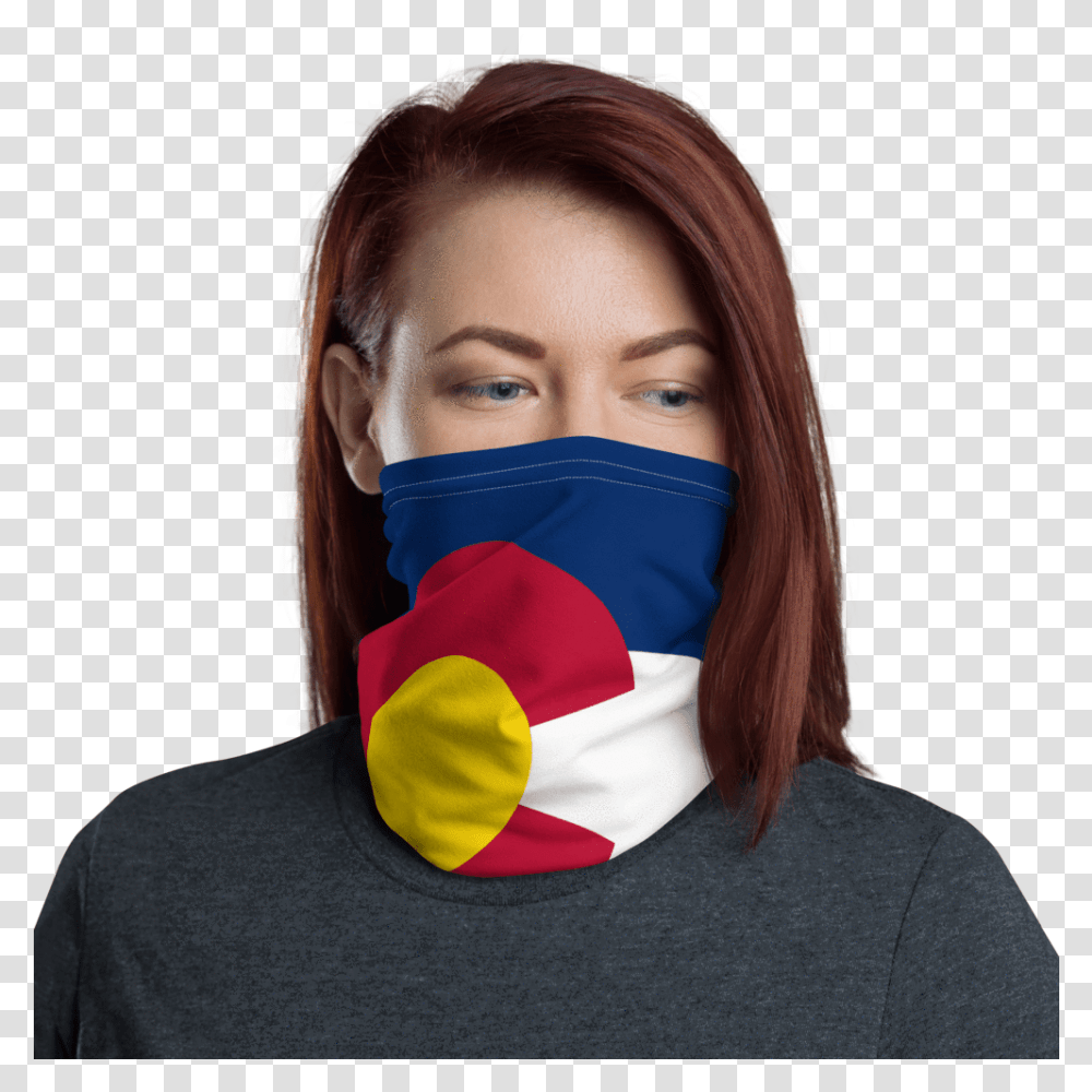Colorado Flag Neck Gaiter Cat Halloween Woth Face Mask Makeup, Clothing, Apparel, Bandana, Headband Transparent Png