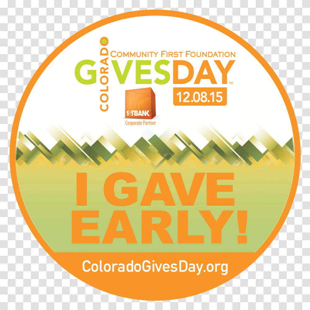Colorado Gives Day, Label, Plant, Gold Transparent Png