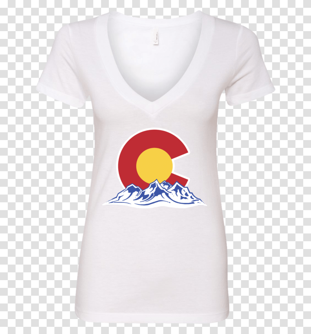 Colorado Mountain Silhouette Ladies Crescent, Apparel, T-Shirt, Flare Transparent Png