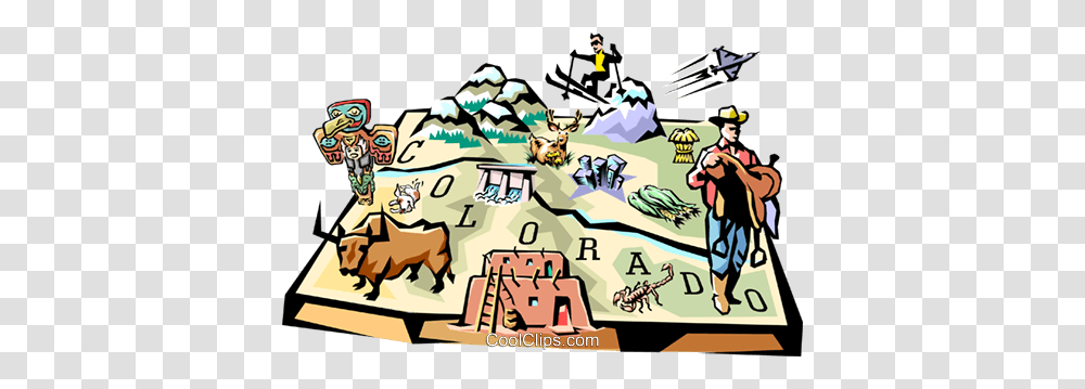 Colorado Vignette Map Royalty Free Vector Clip Art Illustration, Person, Outdoors, Nature, Comics Transparent Png