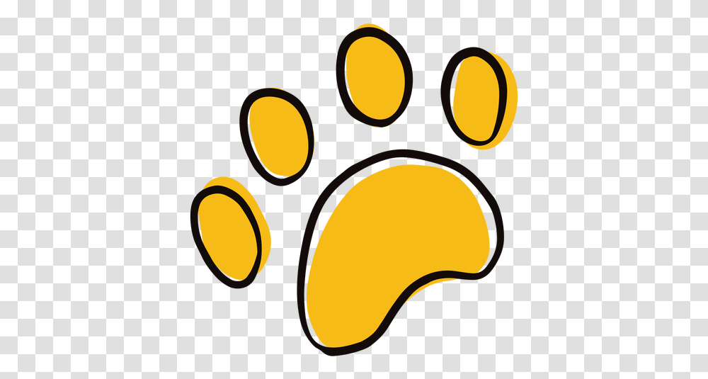 Colored Animal Paw Print Doodle Colored Animal Paw Print Transparent Png
