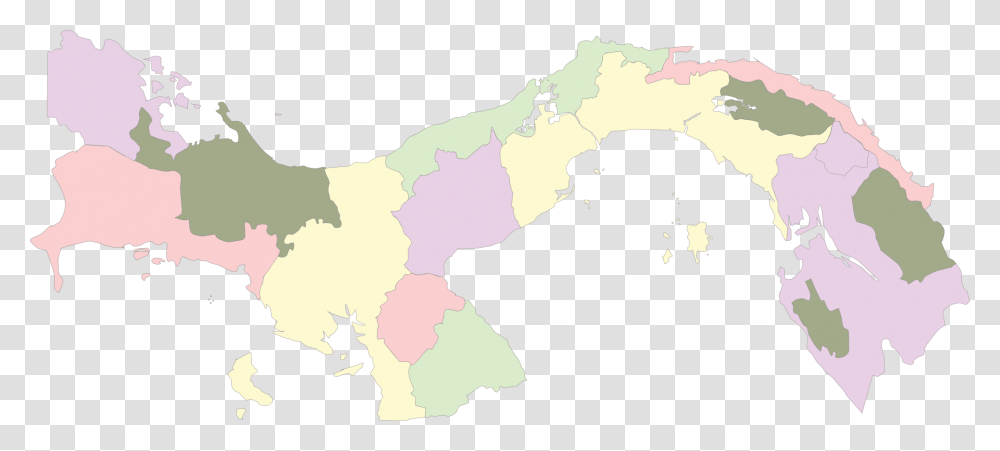 Colored Blank Map Of Panama Panama, Diagram, Atlas, Plot Transparent Png